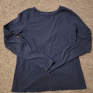 Time and Tru Women's Navy Long Sleeve Tee